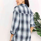 Double Take Plaid Dropped Shoulder Shirt