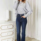 Double Take Seam Detail Round Neck Long Sleeve Top