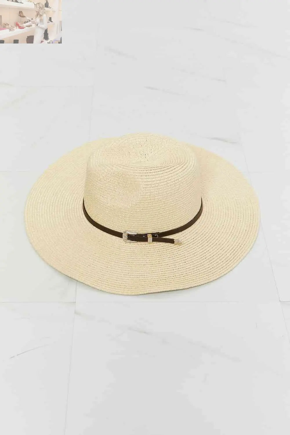Fame Boho Summer Straw Fedora Hat