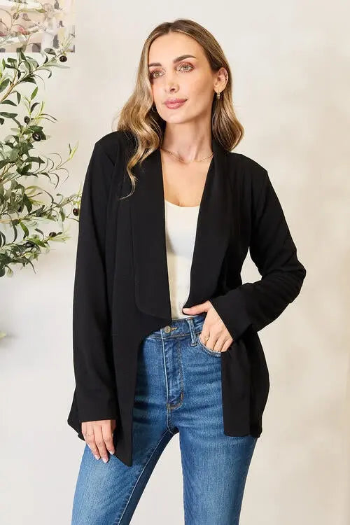 Heimish Full Size Open Front Long Sleeve Blazer