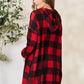 Heimish Full Size Plaid Button Front Hooded Shirt