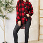 Heimish Full Size Plaid Button Front Hooded Shirt