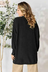 🌸 Basic Bae Ribbed Cocoon Cardigan - Full Size Comfort and Style 🌸 thumbnail