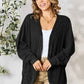 Basic Bae Ribbed Cocoon Cardigan - Full Size Comfort and Style - MegaSuperStar
