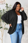 🌸 Basic Bae Ribbed Cocoon Cardigan - Full Size Comfort and Style 🌸 thumbnail
