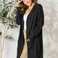 Basic Bae Ribbed Open Front Cardigan Long Sleeve - Full Size Fashion Essential - MegaSuperStar