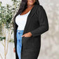 Basic Bae Ribbed Open Front Cardigan Long Sleeve - Full Size Fashion Essential - MegaSuperStar