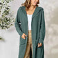 Basic Bae Ribbed Open Front Cardigan Long Sleeve - Full Size Fashion Essential - MegaSuperStar