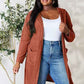 Basic Bae Ribbed Open Front Cardigan Long Sleeve - Full Size Fashion Essential - MegaSuperStar