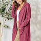 Basic Bae Ribbed Open Front Cardigan Long Sleeve - Full Size Fashion Essential - MegaSuperStar