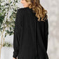 Basic Bae Ribbed Round Neck T-Shirt with Slit - Full Size - MegaSuperStar