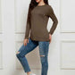 Basic Long Sleeve Top - Basic Bae Full Size Round Neck Long Sleeve Top - MegaSuperStar
