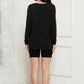 Basic V - Neck Long Sleeve Top for Effortless Everyday Style - MegaSuperStar