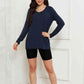 Basic V - Neck Long Sleeve Top for Effortless Everyday Style - MegaSuperStar