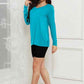 Basic V - Neck Long Sleeve Top for Effortless Everyday Style - MegaSuperStar