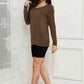 Basic V - Neck Long Sleeve Top for Effortless Everyday Style - MegaSuperStar
