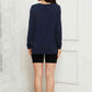 Basic V - Neck Long Sleeve Top for Effortless Everyday Style - MegaSuperStar