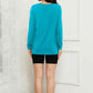 Basic V - Neck Long Sleeve Top for Effortless Everyday Style - MegaSuperStar