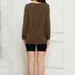 Basic V - Neck Long Sleeve Top for Effortless Everyday Style - MegaSuperStar