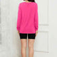 Basic V - Neck Long Sleeve Top for Effortless Everyday Style - MegaSuperStar