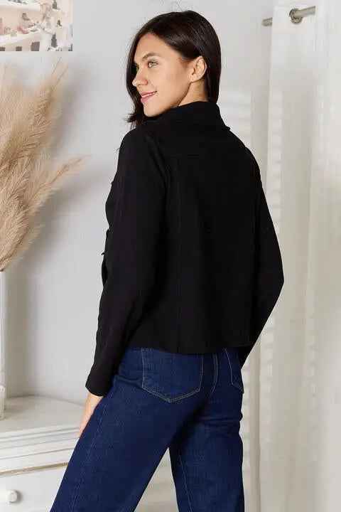 Customer styling 🌸 Culture Code Zip-Up Jacket - Full Size Zip-Up Jacket with Pockets for Stylish Comfort and Versatility 🌸