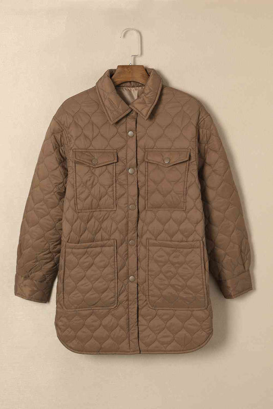 Snap Down Collared Winter Coat