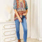 Double Take Bohemian Tassel Puff Sleeve Blouse with Tie and Babydoll Design - MegaSuperStar