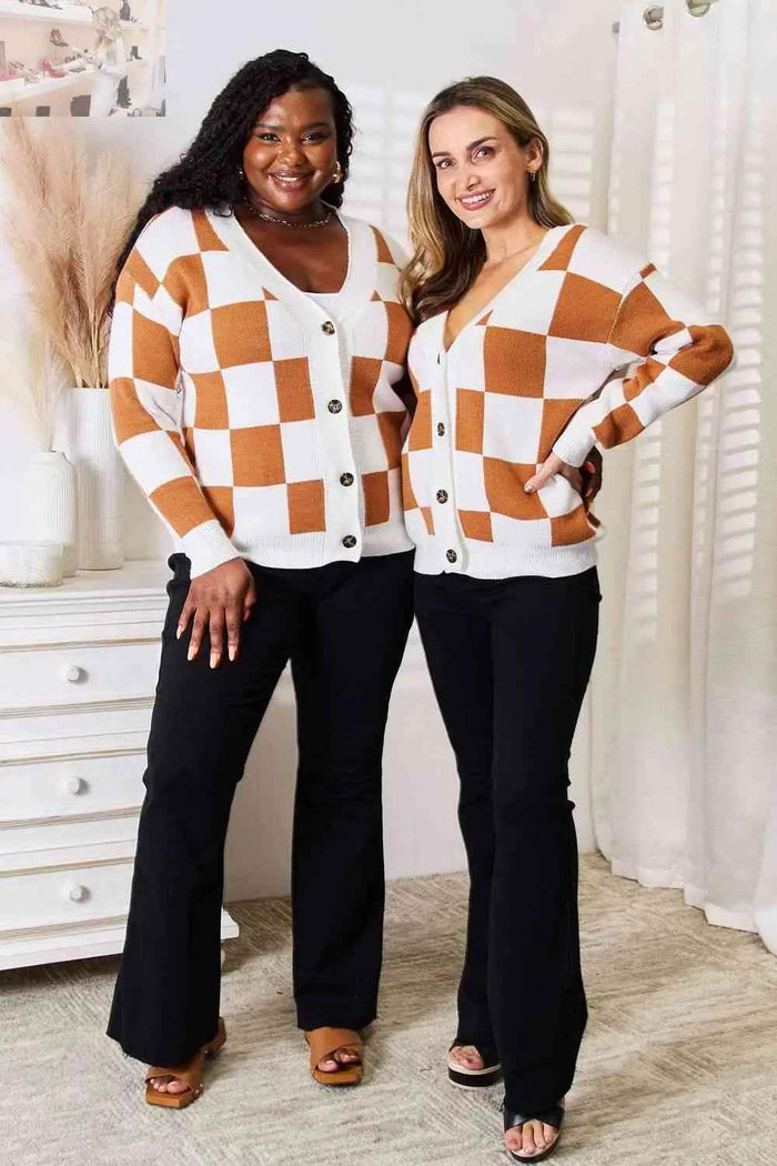 🌸 Double Take Cardigan - Button-Up V-Neck Dropped Shoulder Style 🌸