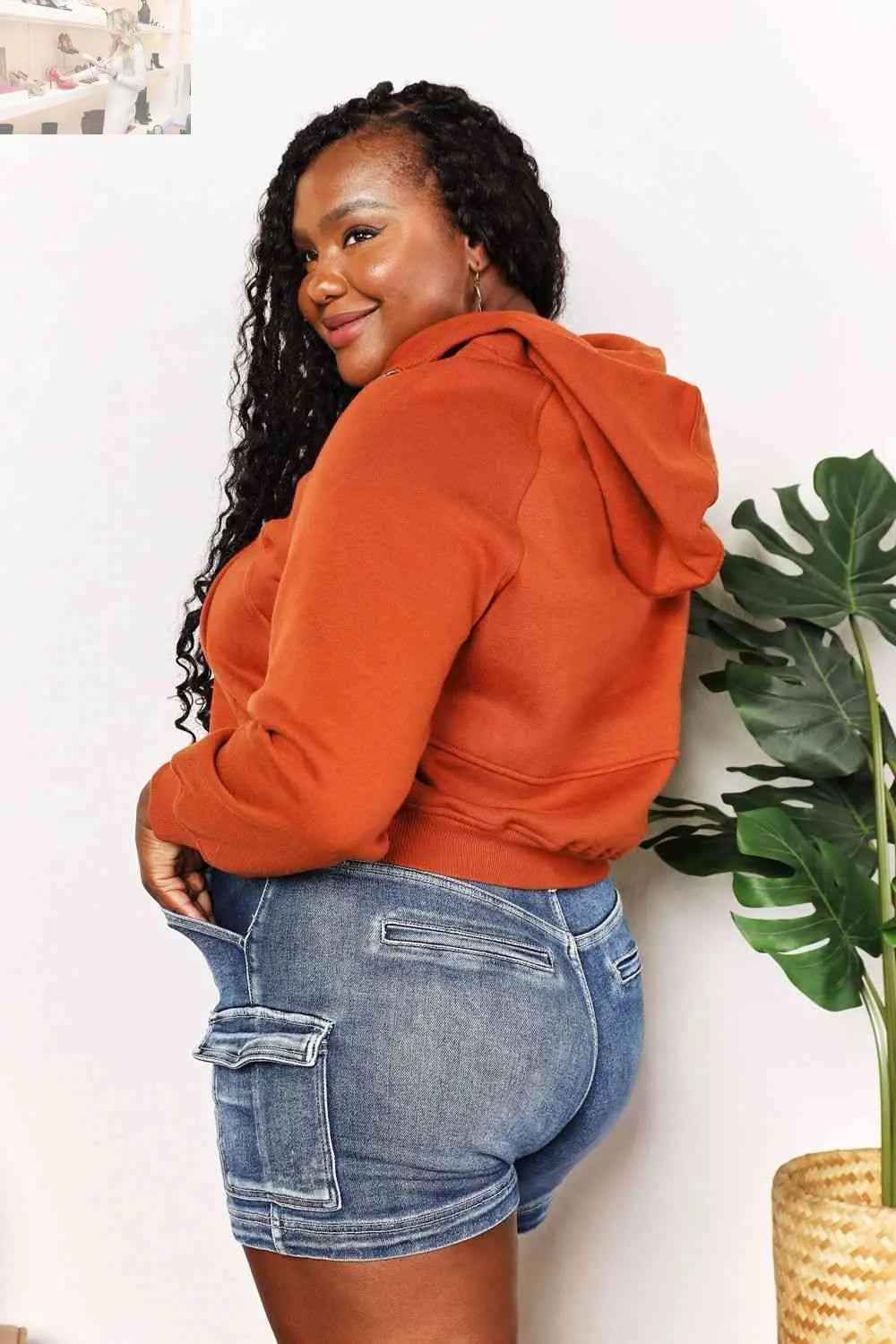 Double Take Hoodie: Half - Zip Long Sleeve for Ultimate Comfort and Style - MegaSuperStar