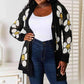 Double Take Longline Floral Cardigan - Stylish Button Down Layer - MegaSuperStar