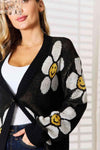 💕 Double Take Longline Floral Cardigan - Stylish Button Down Layer 💕 thumbnail