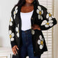 Double Take Longline Floral Cardigan - Stylish Button Down Layer - MegaSuperStar