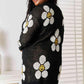 Double Take Longline Floral Cardigan - Stylish Button Down Layer - MegaSuperStar