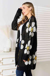 💕 Double Take Longline Floral Cardigan - Stylish Button Down Layer 💕 thumbnail