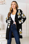 💕 Double Take Longline Floral Cardigan - Stylish Button Down Layer 💕 thumbnail