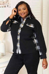 💖 Double Take Plaid Collared Jacket with Dropped Shoulders 💖 thumbnail