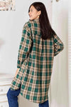 💕 Double Take Plaid Collared Long Sleeve Shirt 💕 thumbnail
