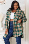 💕 Double Take Plaid Collared Long Sleeve Shirt 💕 thumbnail