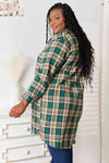 💕 Double Take Plaid Collared Long Sleeve Shirt 💕 thumbnail