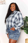 🌸 Double Take Plaid Dropped Shoulder Shirt 🌸 thumbnail