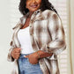 Double Take Plaid Dropped Shoulder Shirt - MegaSuperStar