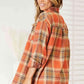 Double Take Plaid Dropped Shoulder Shirt - MegaSuperStar