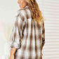 Double Take Plaid Dropped Shoulder Shirt - MegaSuperStar