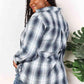 Double Take Plaid Dropped Shoulder Shirt - MegaSuperStar