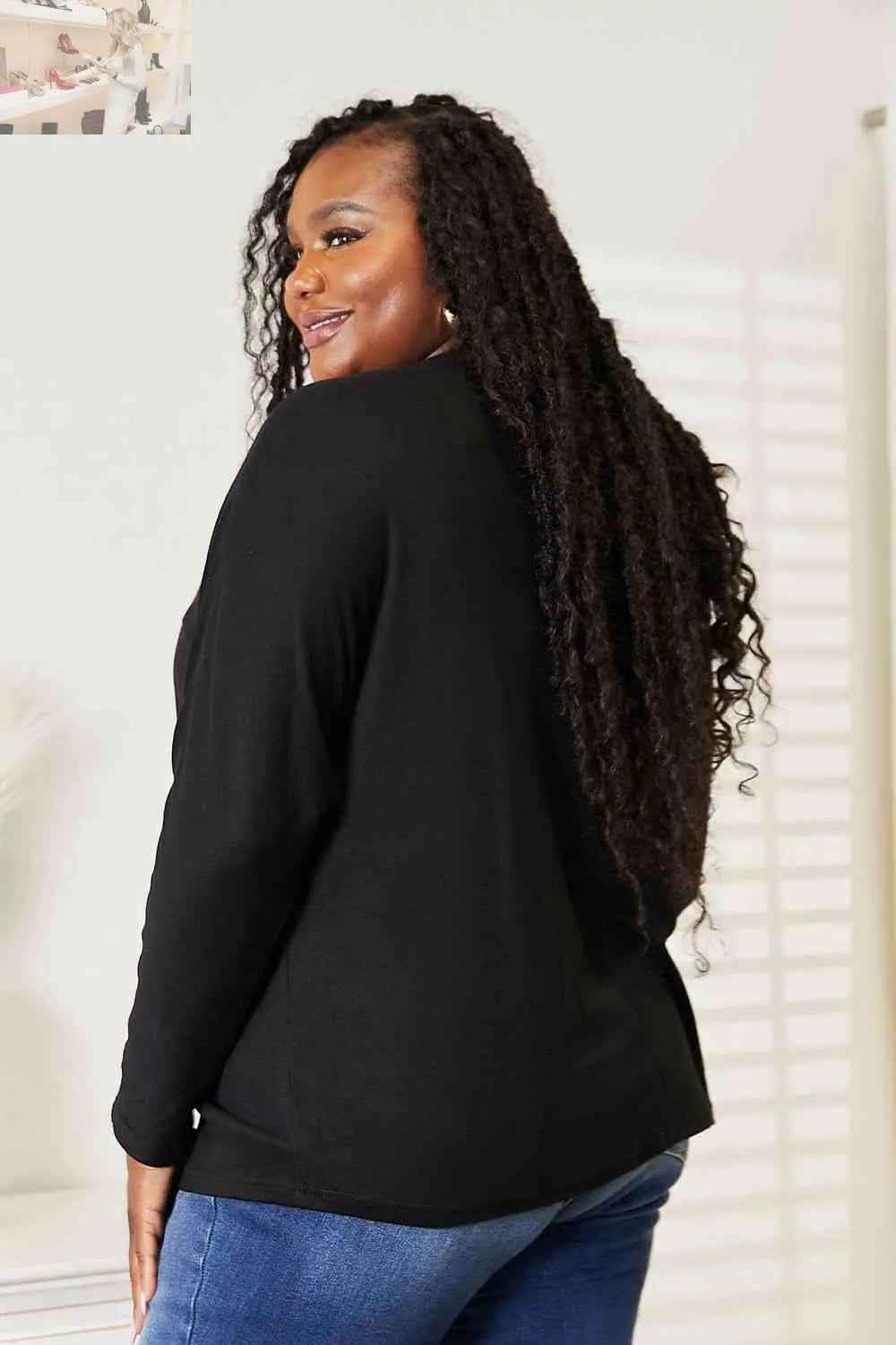 Double Take Seam Detail Long Sleeve Top for Effortless Chic Style - MegaSuperStar