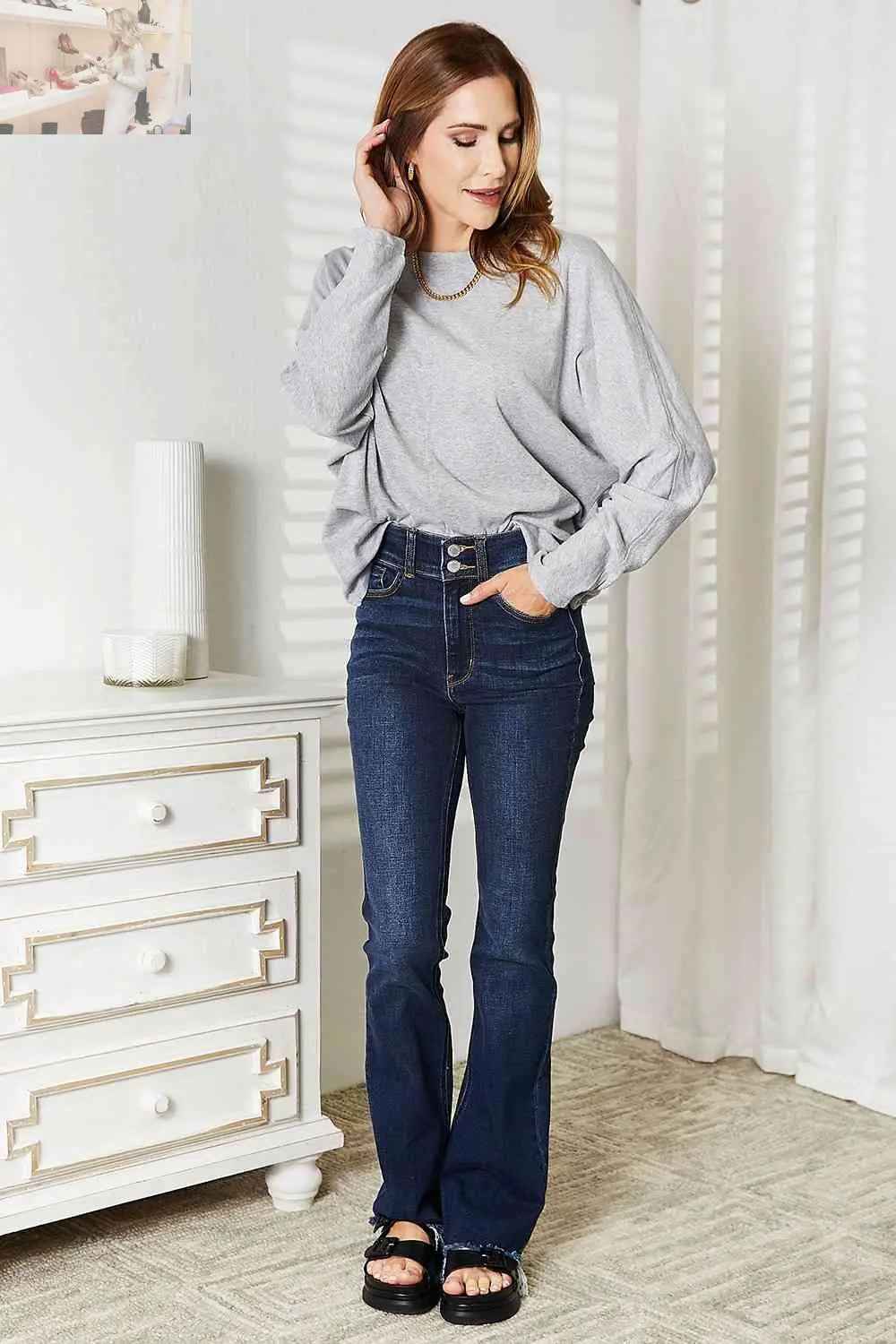 Double Take Seam Detail Long Sleeve Top for Effortless Chic Style - MegaSuperStar