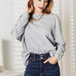 Double Take Seam Detail Long Sleeve Top for Effortless Chic Style - MegaSuperStar