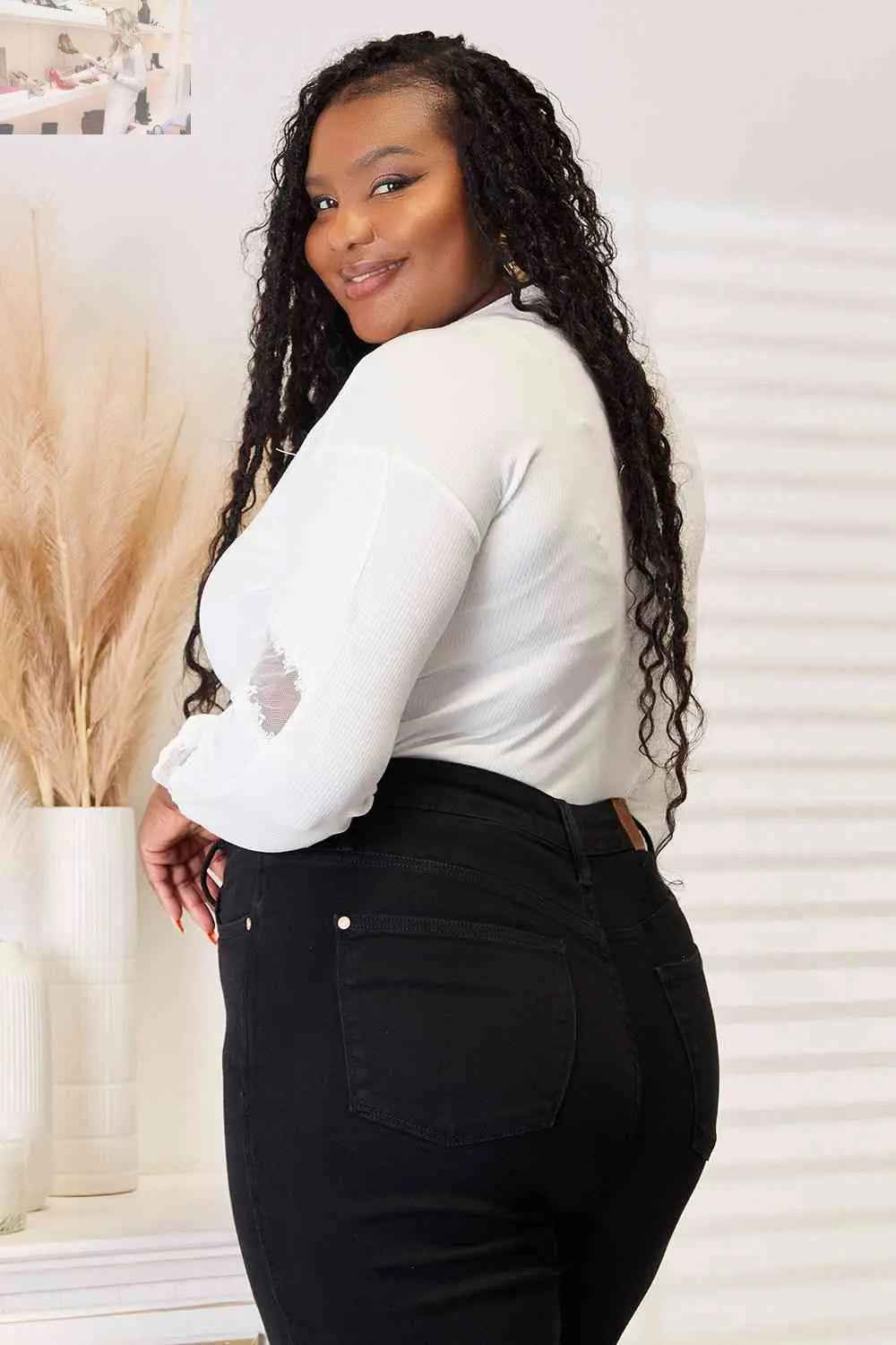 Double Take V - Neck Blouse with Dropped Shoulders for Effortless Style - MegaSuperStar