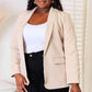 Shawl Collar Long Sleeve Blazer for Elegant Style and Versatile Wear - MegaSuperStar