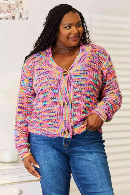 Woven Right V - Neck Cardigan - Long Sleeve Cozy Style - MegaSuperStar